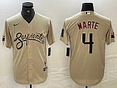 Men's Arizona Diamondback #4 Ketel Marte 2021 Gold City Connect Cool Base Stitched Jersey,baseball caps,new era cap wholesale,wholesale hats